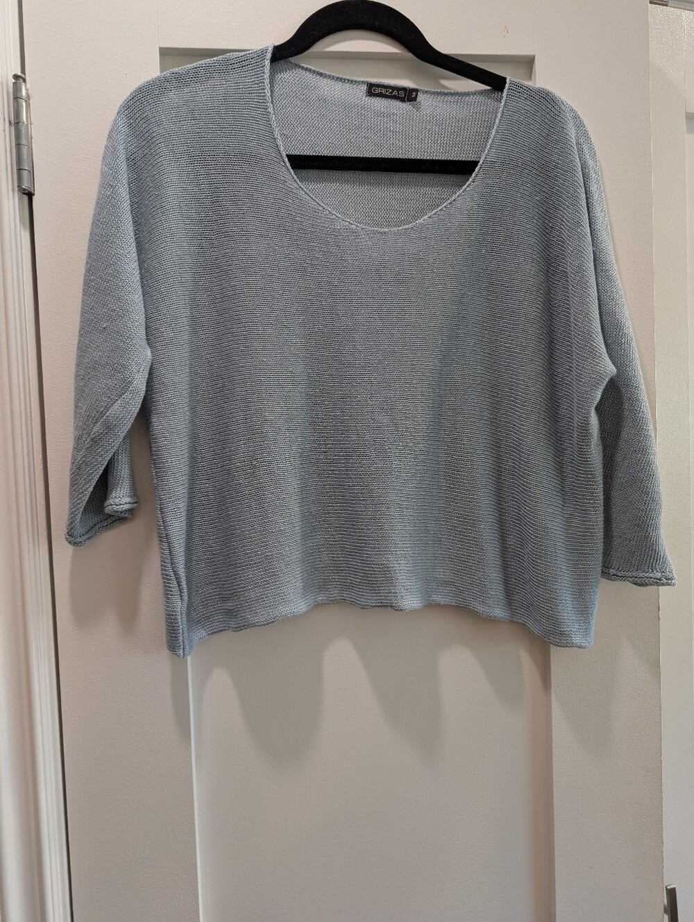 Grizas Linen Cropped Sweater,M
